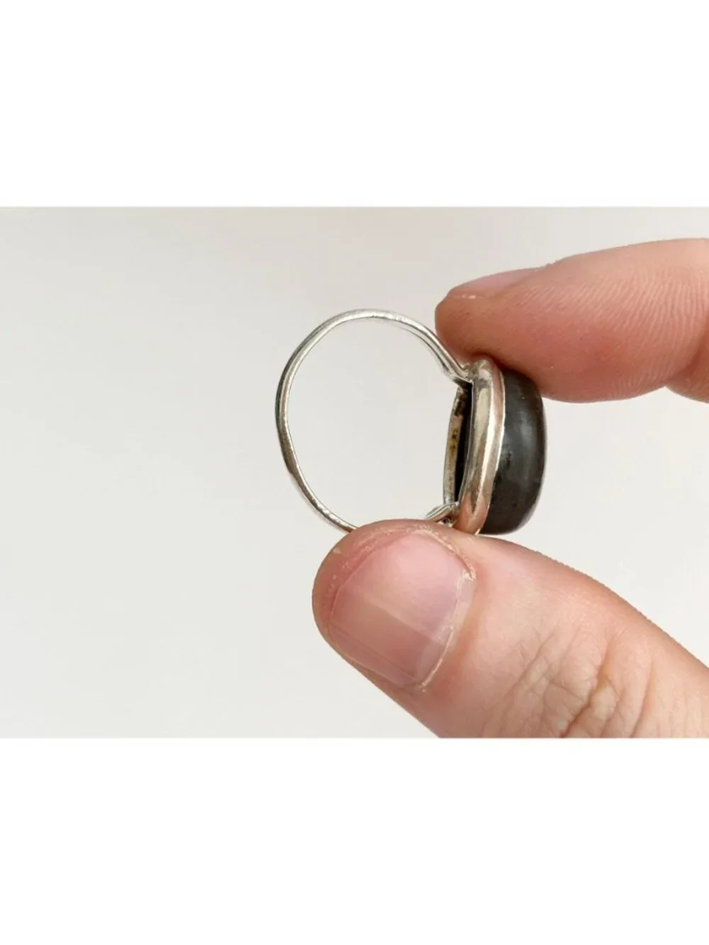 Labradorite Gemstone Cabochon Sterling Silver 925 Vintage Ring - sz 6.25